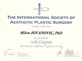 Surgeon's diploma – 20 ISAPS Congress, San Francisco