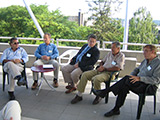 One of the best expert discussions on the terrace Galathea, 2005, Luiz S. Toledo ‐ Brazil, Daniel Baker ‐ USA, Ithamar Stocchero ‐ Brazil, Daniel Marchac ‐ France, Bruce Connelli, USA